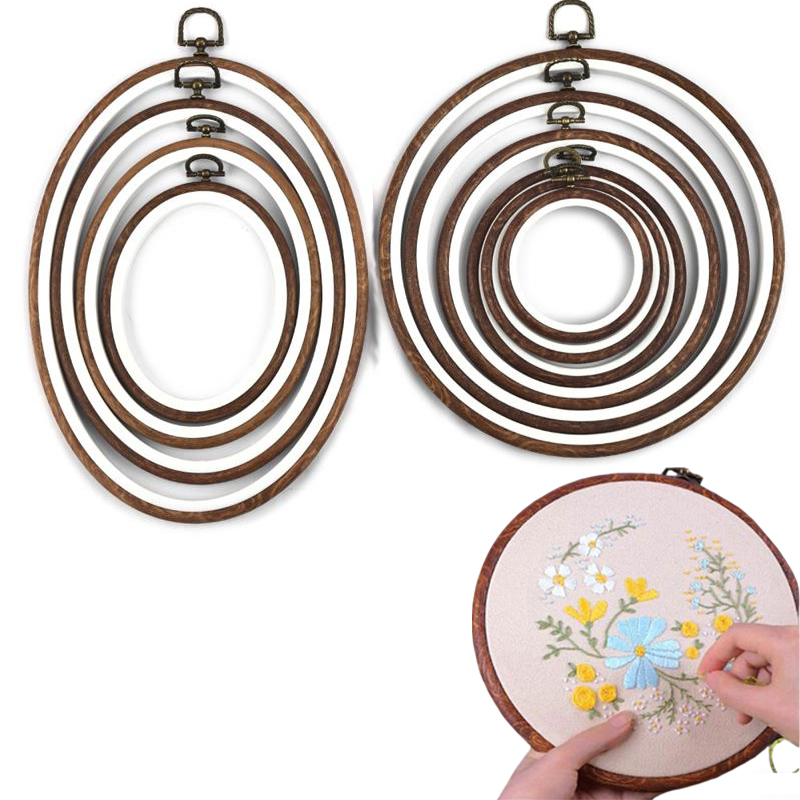 Embroidery Hooping - 10 قطعة أداة الخياطة مستديرة البيضاوي