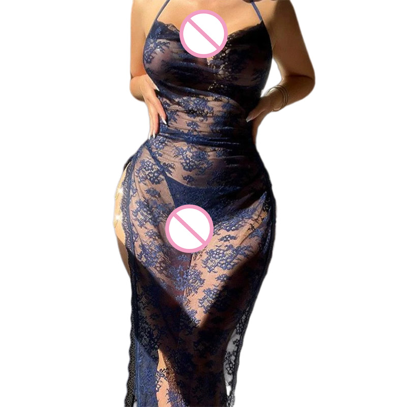 Embroidery Underwear - طقم ملابس داخلية مثير للنساء، فستان