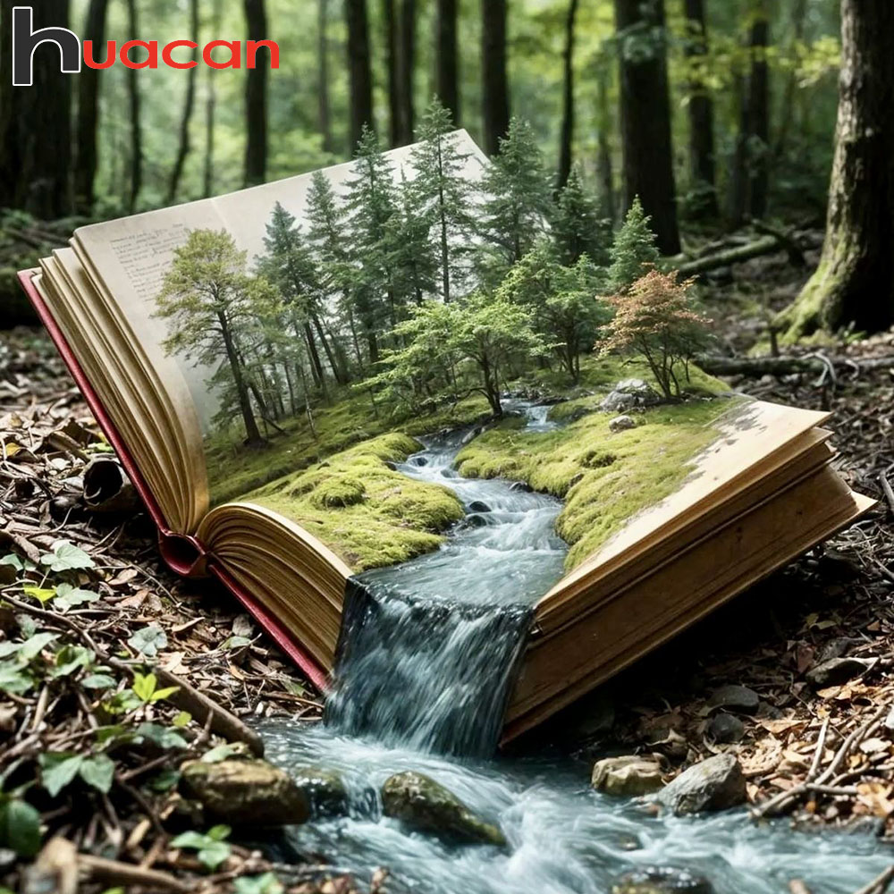 Embroidery Journal Book - Huacan الوافدين الجدد 2025 الماس اللوحة
