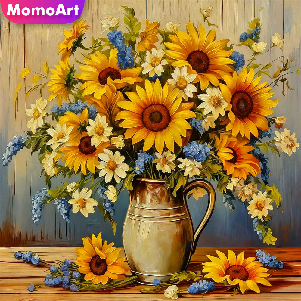 Embroidery Design Patterns Flowers - طقم تطريز موموآرت بتصميم عباد الشمس