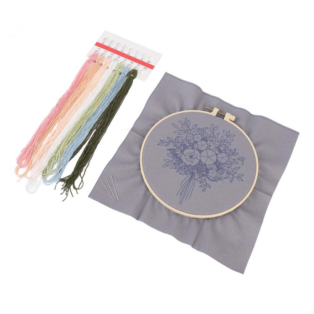 Embroidery Design Patterns Flowers - مجموعة أدوات التطريز للمبتدئين بتصميم زهور