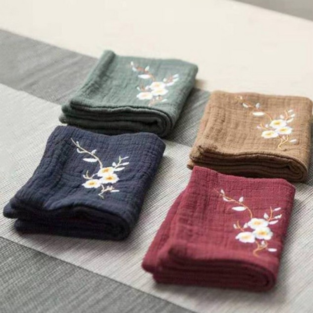 Embroidery Towel - منشفة شاي قطنية متينة مطرزة سهلة