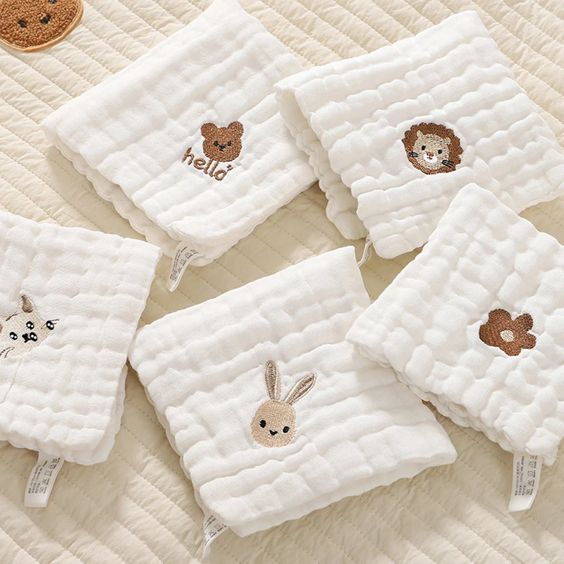 Embroidery Towel - 2/3/5 قطعة مناشف أطفال طفل لينة