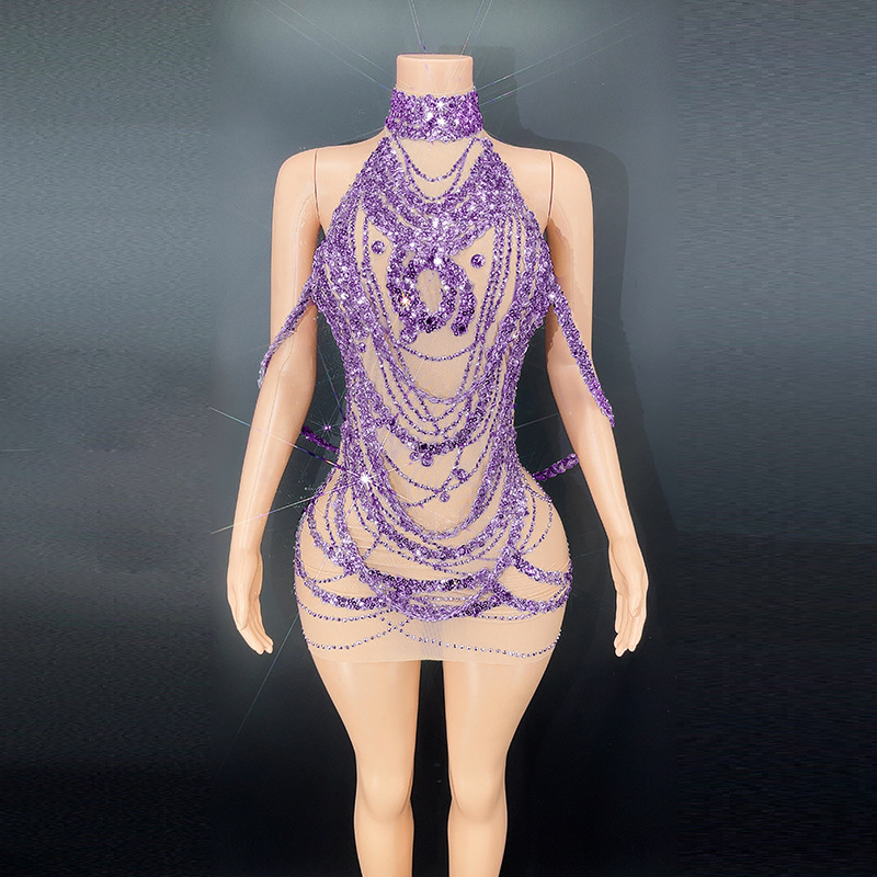 فساتين الحفلات الراقصة الفضية  - مراجعة Embroidery Beads وسعره