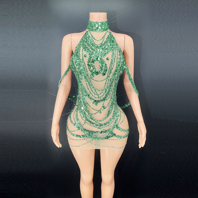 فساتين الحفلات الراقصة الفضية  - مراجعة Embroidery Beads وسعره