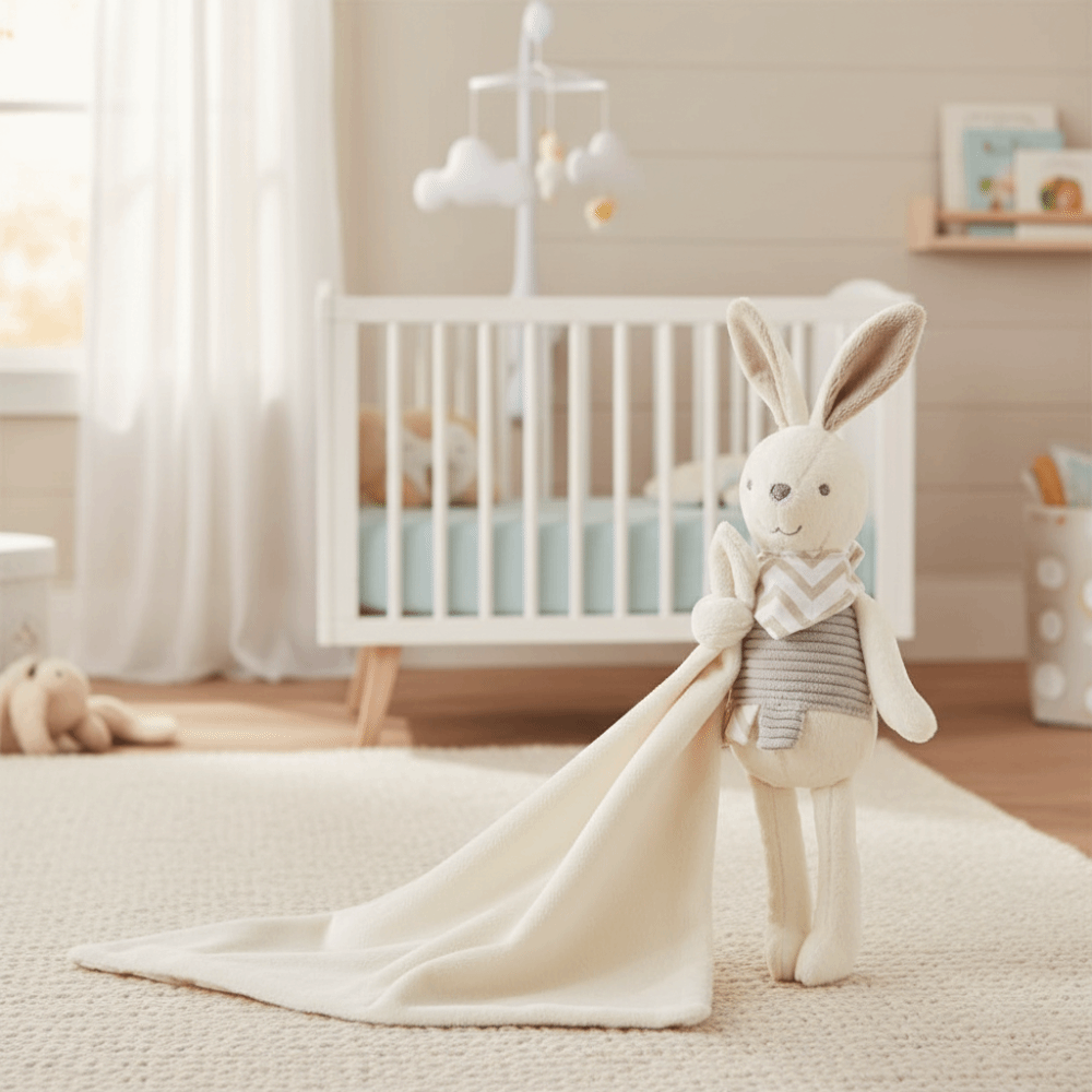 منشفة لعاب للرضع على شكل أرنب  - مراجعة Embroidery Towel وسعره