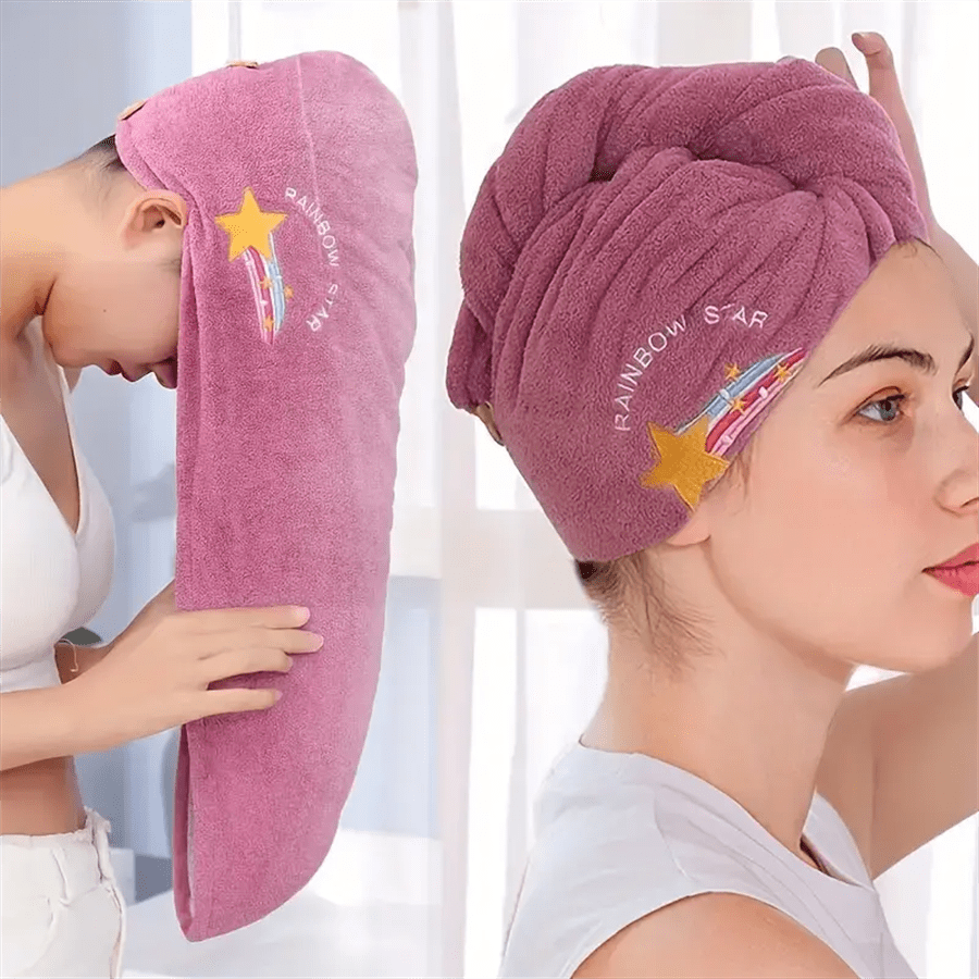 منشفة شعر سريعة الجفاف من الصو - مراجعة Embroidery Towel وسعره