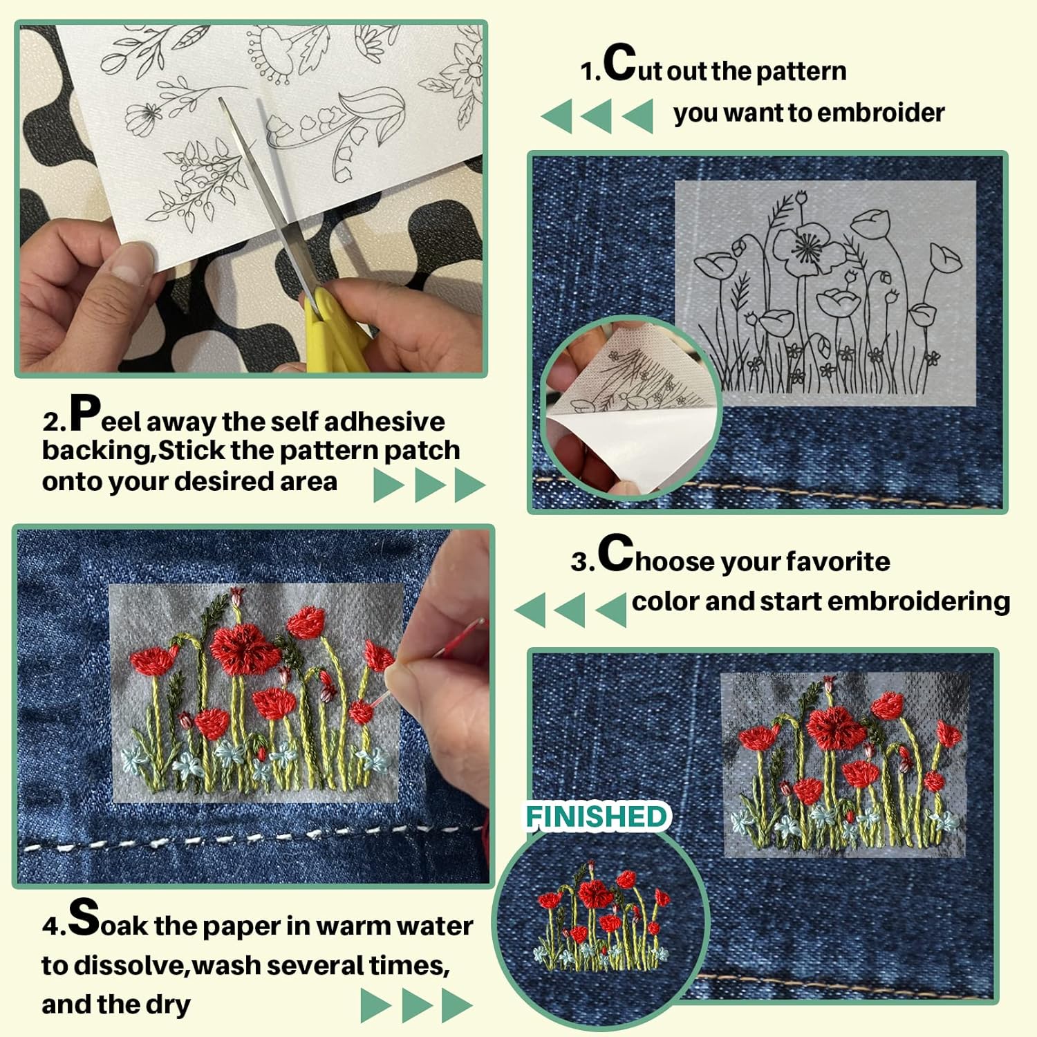 ورق تطريز قابل للذوبان في الما - مراجعة Embroidery Web وسعره