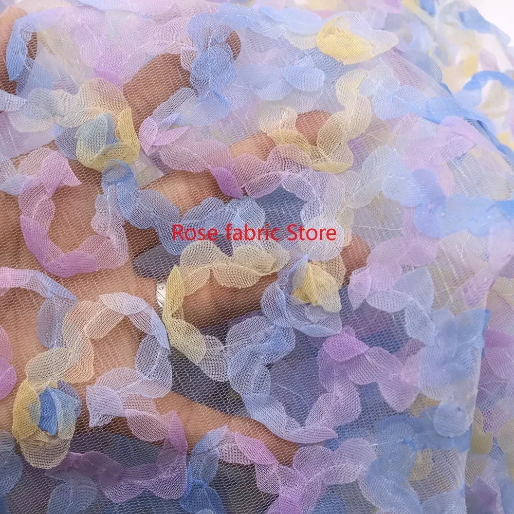 قماش شيفون متدرج اللون مع تطري - مراجعة Embroidery Roses وسعره