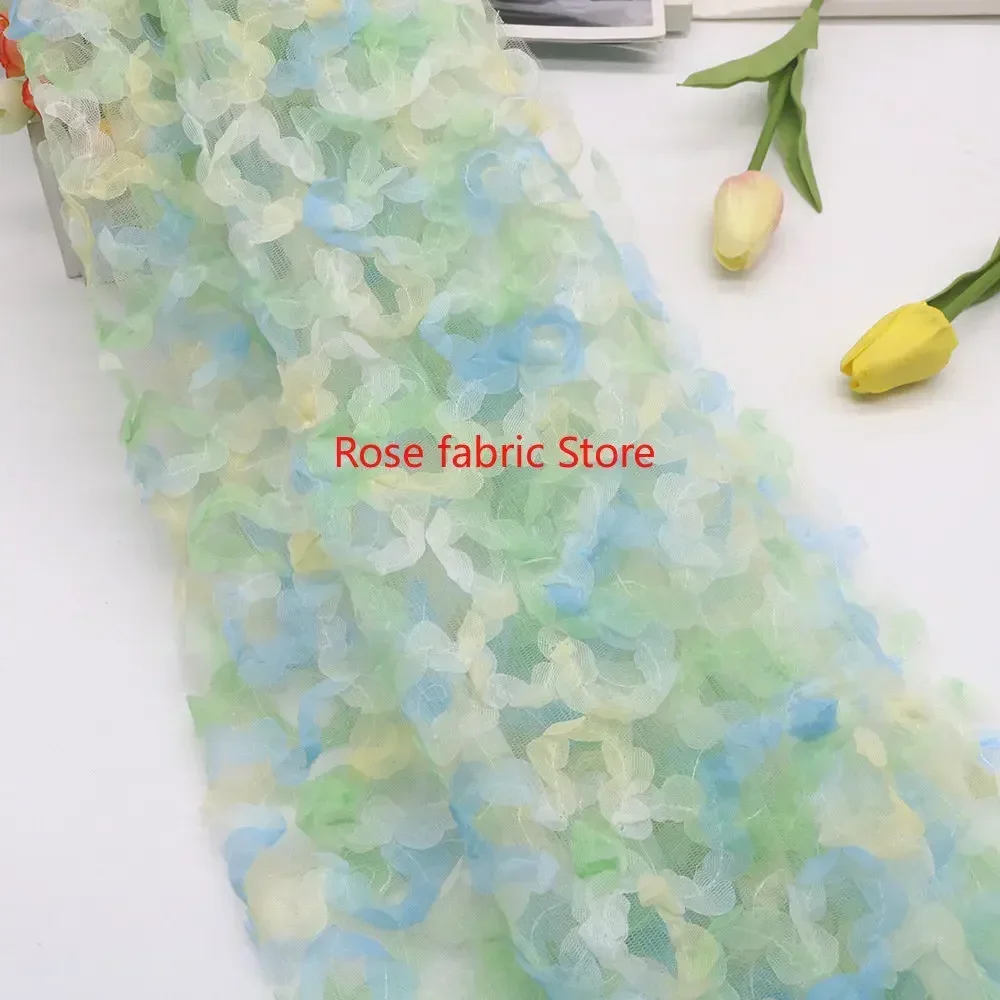 قماش شيفون متدرج اللون مع تطري - مراجعة Embroidery Roses وسعره