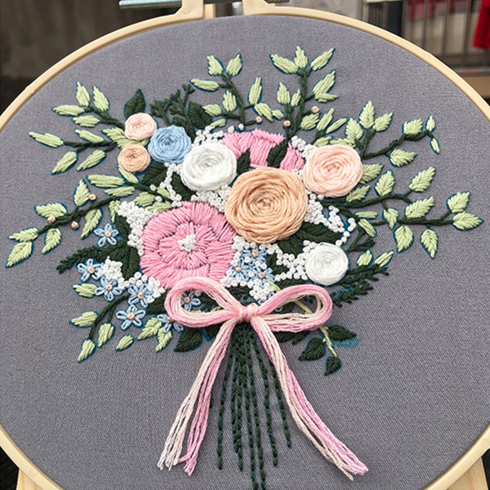 مجموعة أدوات التطريز للمبتدئين - مراجعة Embroidery Design Patterns Flowers وسعره