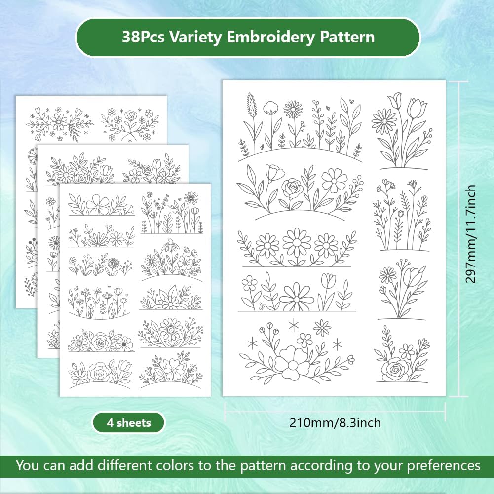 مثبت الزهور القابل للذوبان في  - مراجعة Embroidery Web وسعره