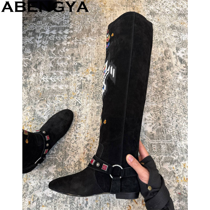 ABENGYA 2026 شتاء جديد حذاء بر - مراجعة Embroidery On Leather وسعره