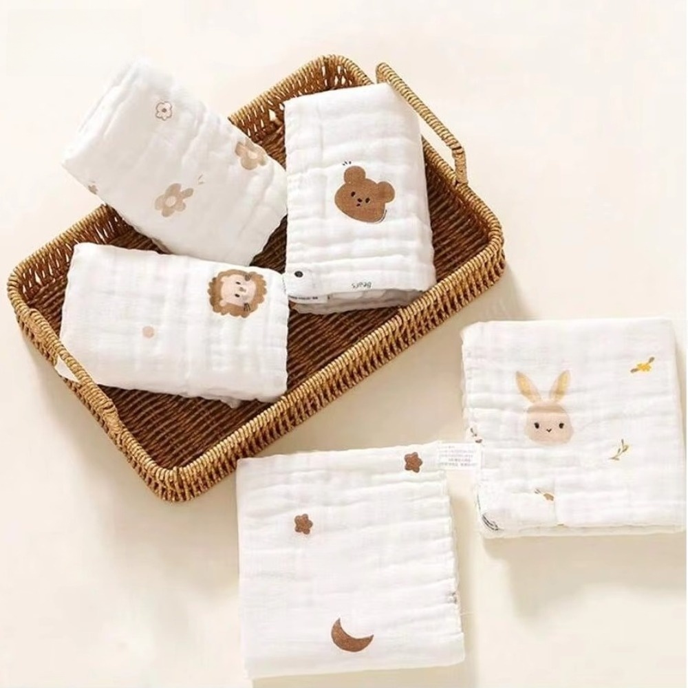 قطعتان من مناشف الأطفال القطني - مراجعة Embroidery Towel وسعره