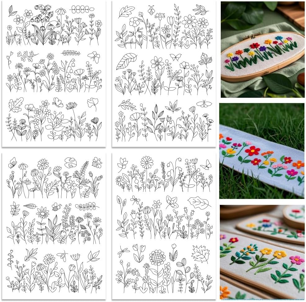 مثبتات أنماط التطريز القابلة ل - مراجعة Embroidery Design Patterns Flowers وسعره