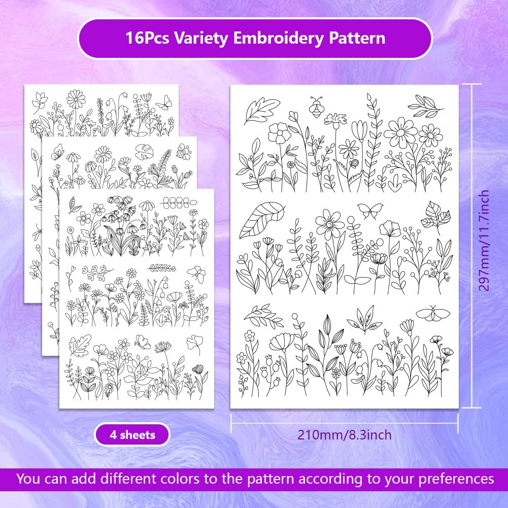 مثبتات أنماط التطريز القابلة ل - مراجعة Embroidery Design Patterns Flowers وسعره