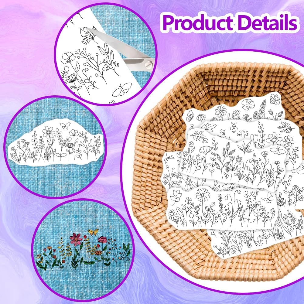 مثبتات أنماط التطريز القابلة ل - مراجعة Embroidery Design Patterns Flowers وسعره