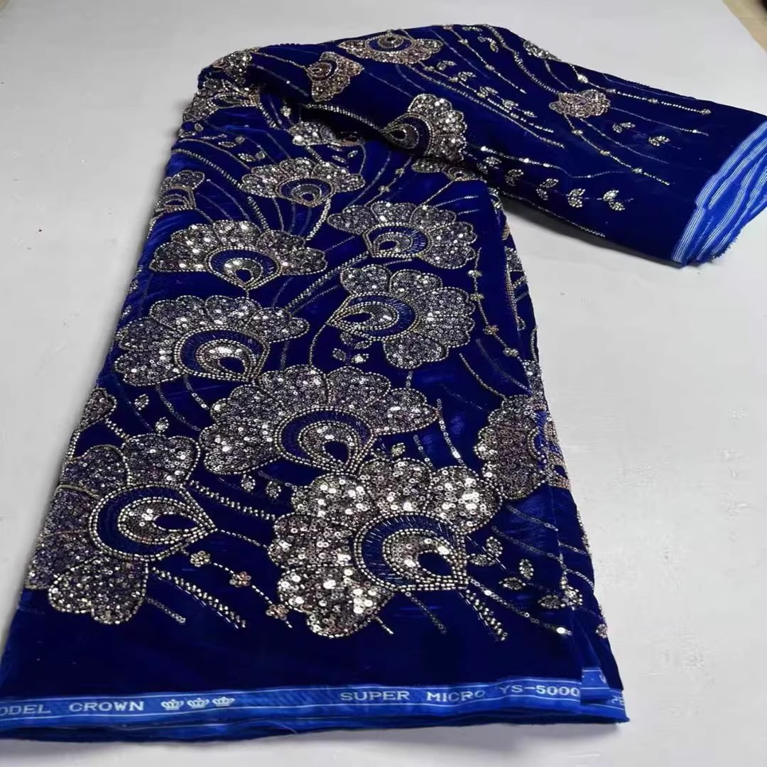 5 ياردات من قماش المخمل الجديد - مراجعة Embroidery Beads وسعره
