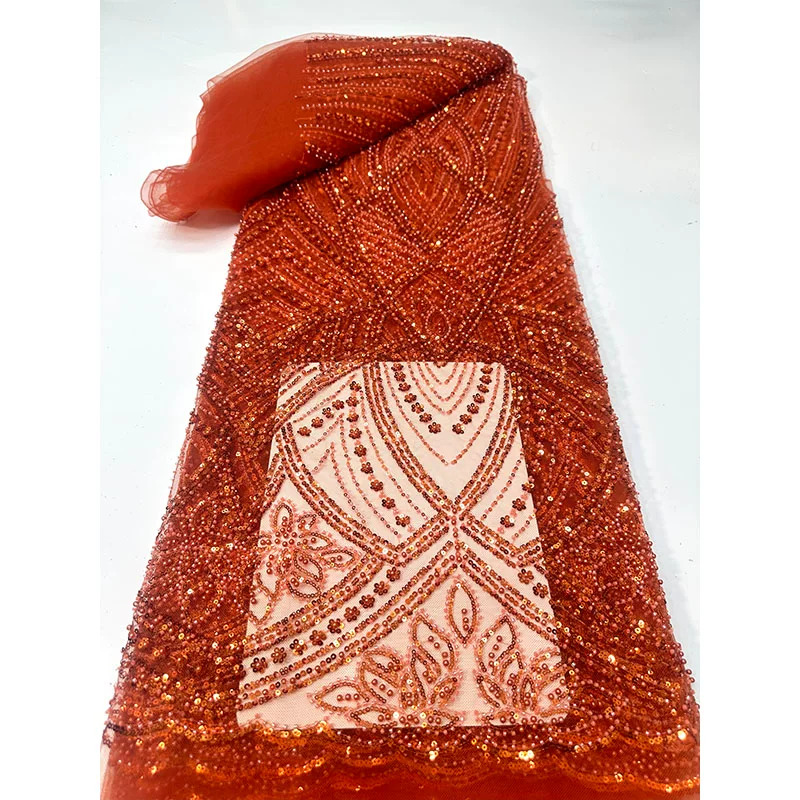 1 ياردة من قماش تصميم فستان ال - مراجعة Embroidery Beads وسعره