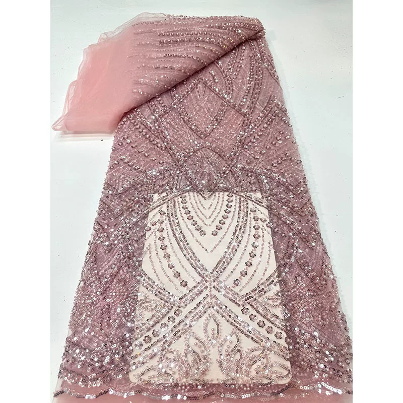 1 ياردة من قماش تصميم فستان ال - مراجعة Embroidery Beads وسعره