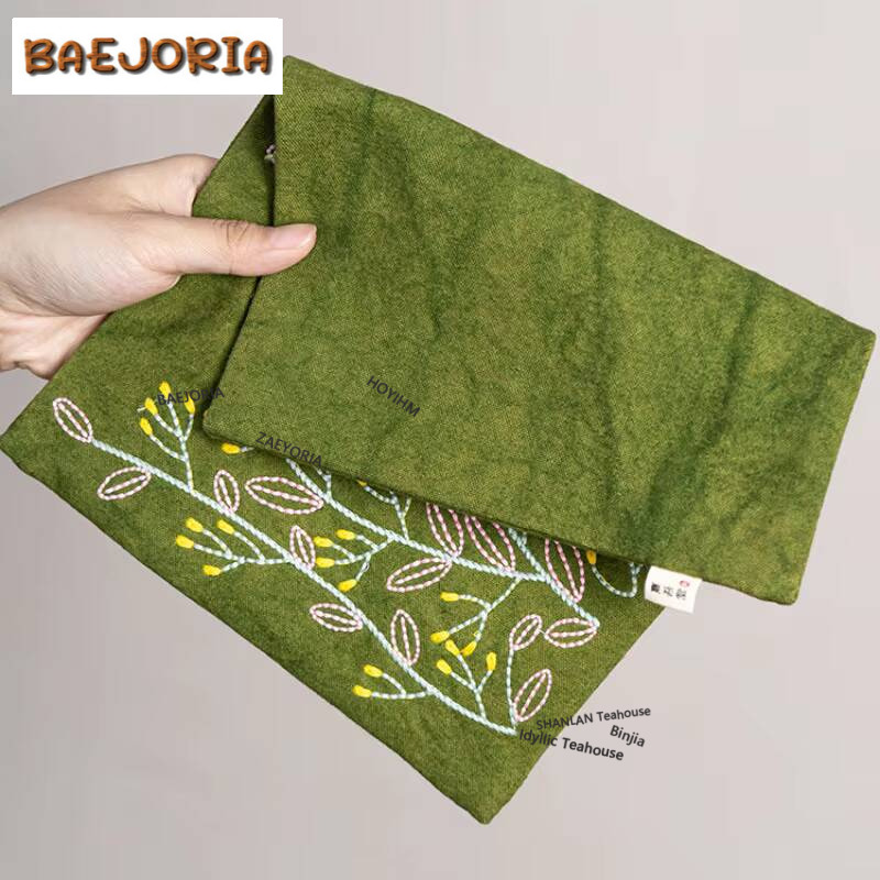 منشفة شاي قماشية مطرزة يدويًا  - مراجعة Embroidery Towel وسعره