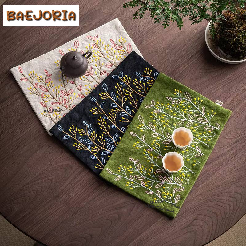 منشفة شاي قماشية مطرزة يدويًا  - مراجعة Embroidery Towel وسعره