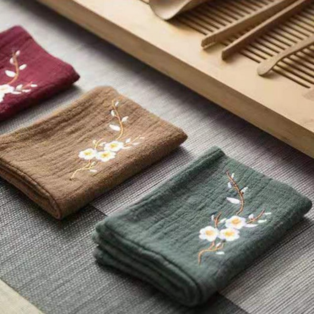 منشفة شاي قطنية متينة مطرزة سه - مراجعة Embroidery Towel وسعره