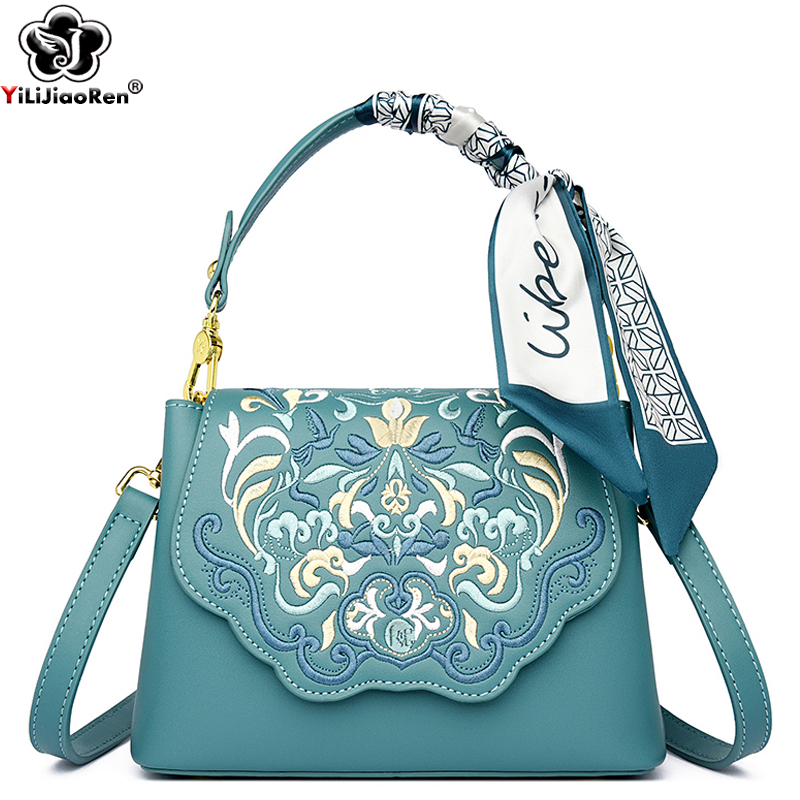 حقيبة كتف مطرزة على الموضة للن - مراجعة Embroidery On Leather وسعره
